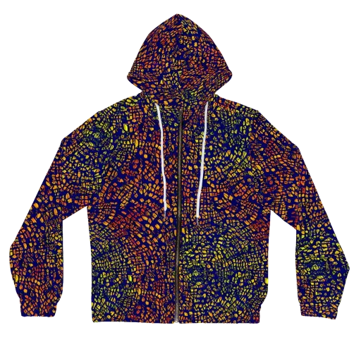 Midnight Shards on a Women's Full-Zip Hoodie
