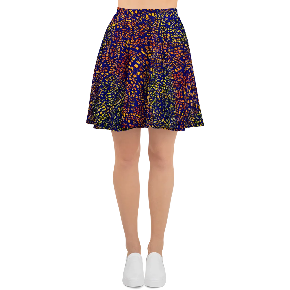 Midnight Shards on Skater Skirt — Front