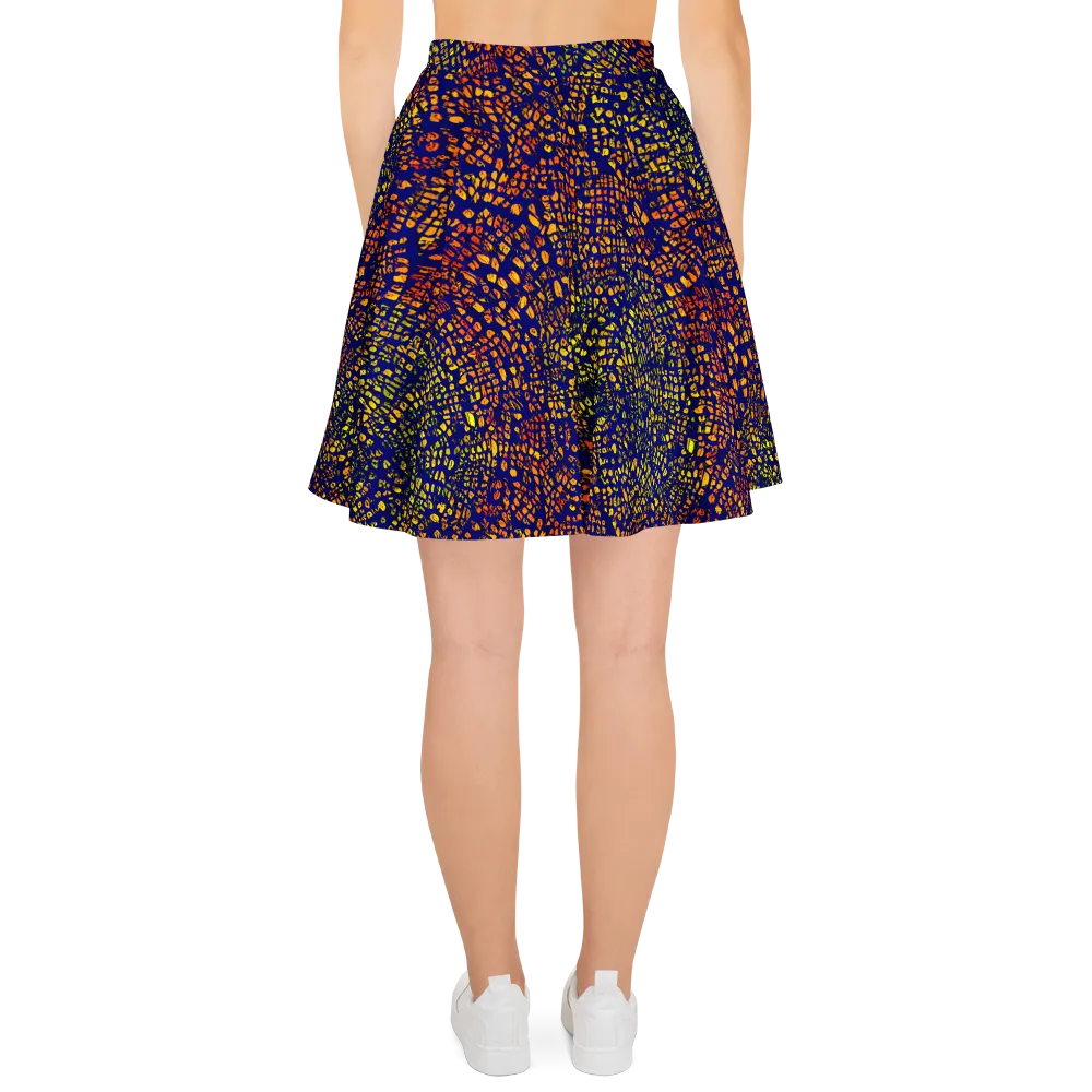 Midnight Shards on Skater Skirt — Back