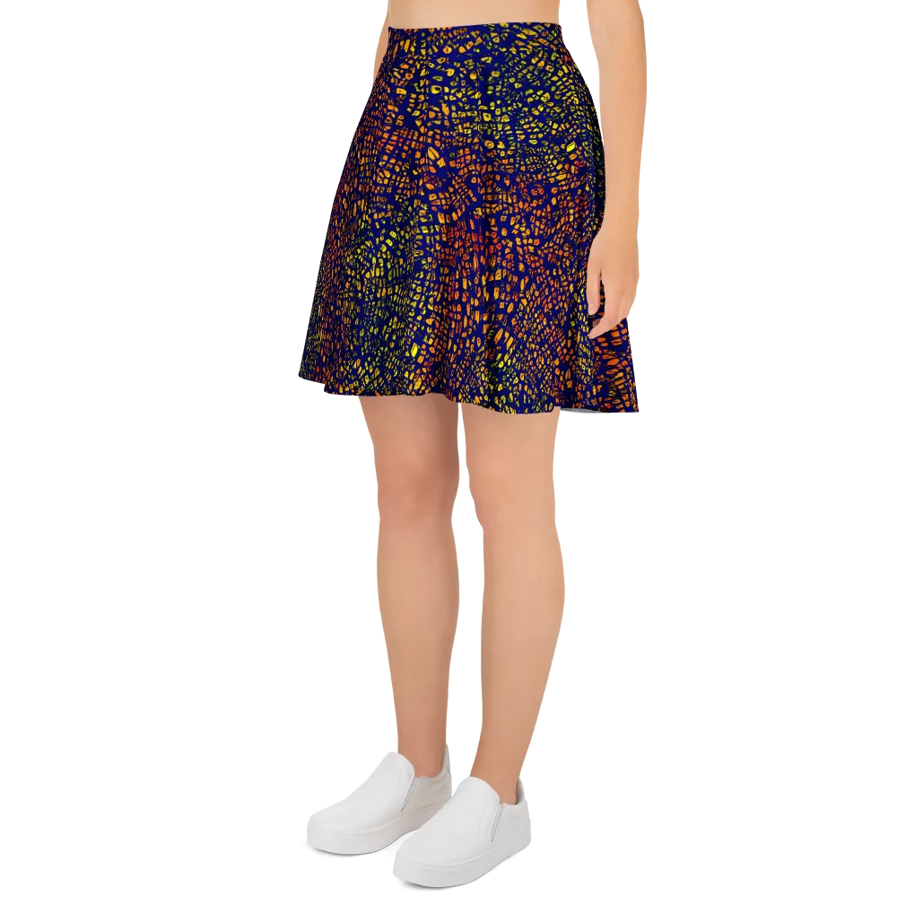 Midnight Shards on Skater Skirt — Left