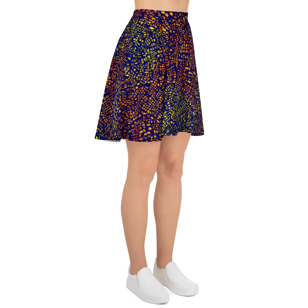 Midnight Shards on Skater Skirt — Right