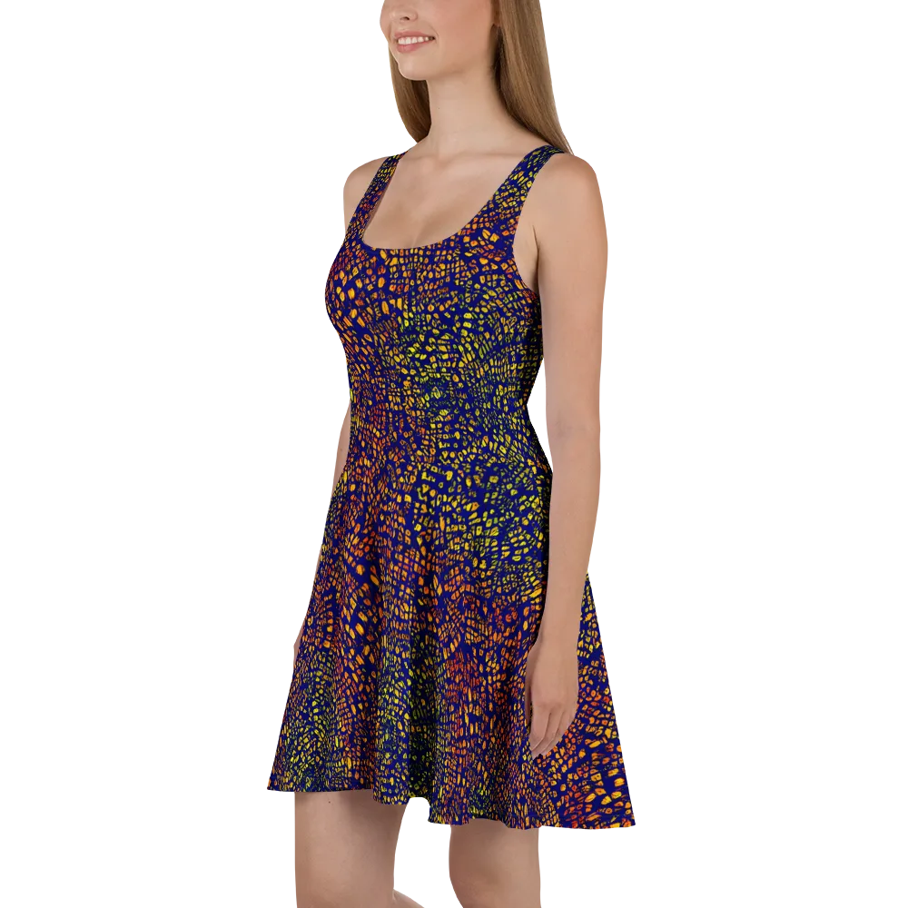 Midnight Shards on Skater Dress — Left