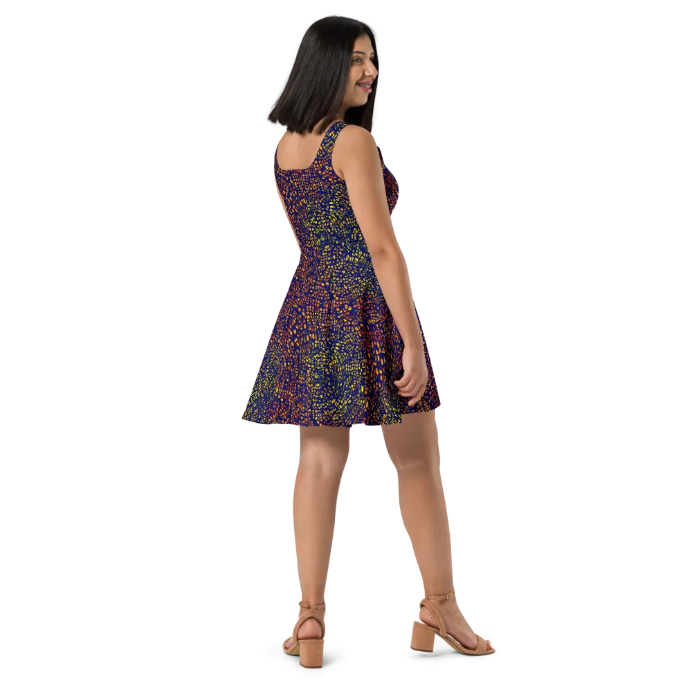 Midnight Shards on Skater Dress — Right