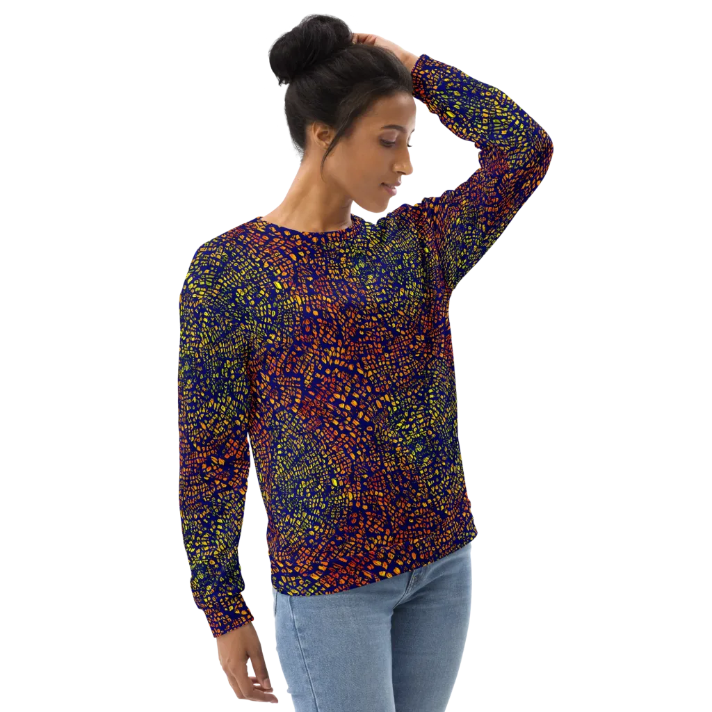 Midnight Shards on Sweatshirt — Right Front