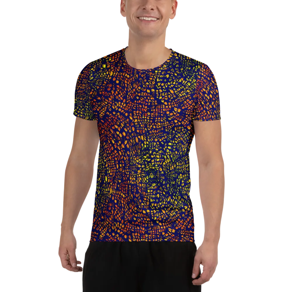 Midnight Shards on Men's Athletic T-Shirt — Front