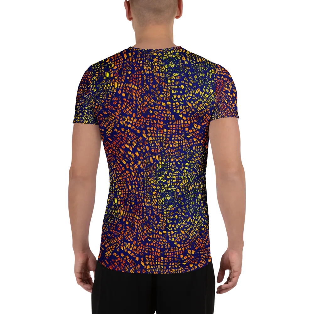 Midnight Shards on Men's Athletic T-Shirt — Back