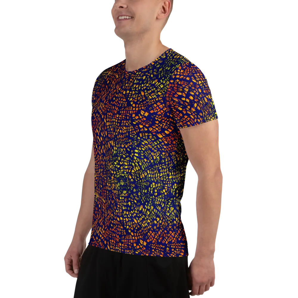 Midnight Shards on Men's Athletic T-Shirt — Left
