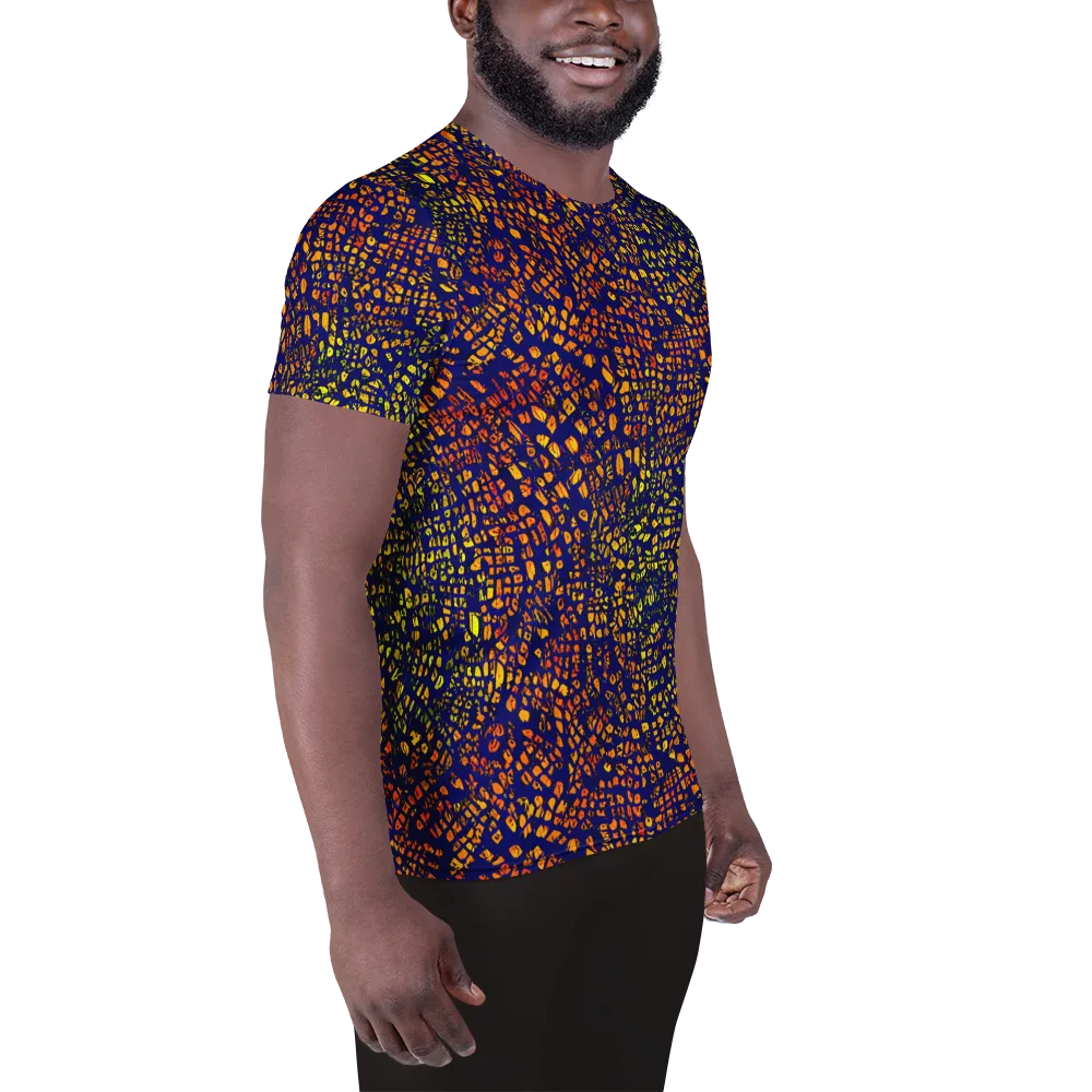 Midnight Shards on Men's Athletic T-Shirt — Right