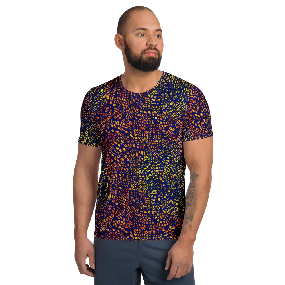 Midnight Shards on Men's Athletic T-Shirt — Front