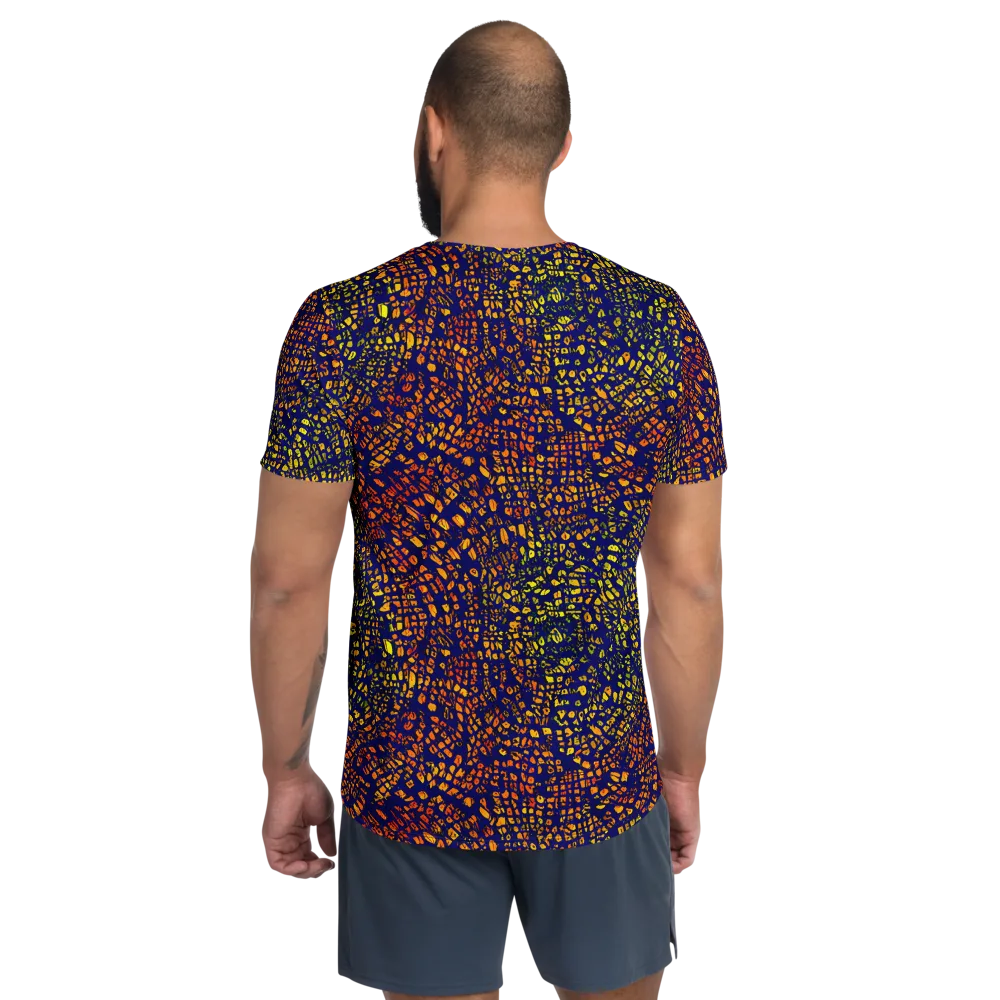 Midnight Shards on Men's Athletic T-Shirt — Back