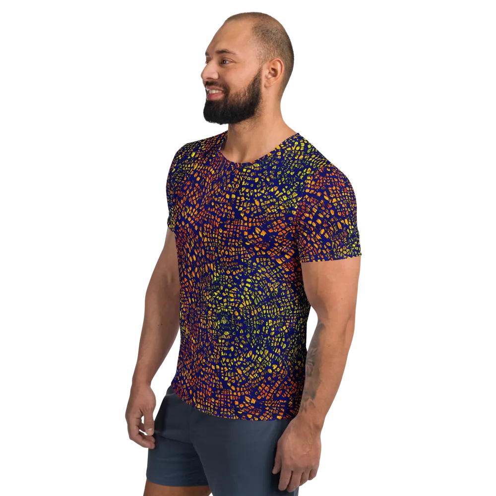 Midnight Shards on Men's Athletic T-Shirt — Left