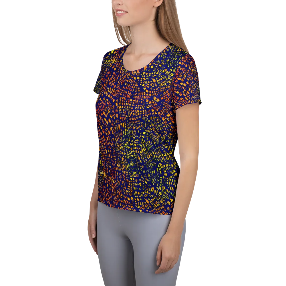 Midnight Shards on Women's Athletic T-Shirt — Left