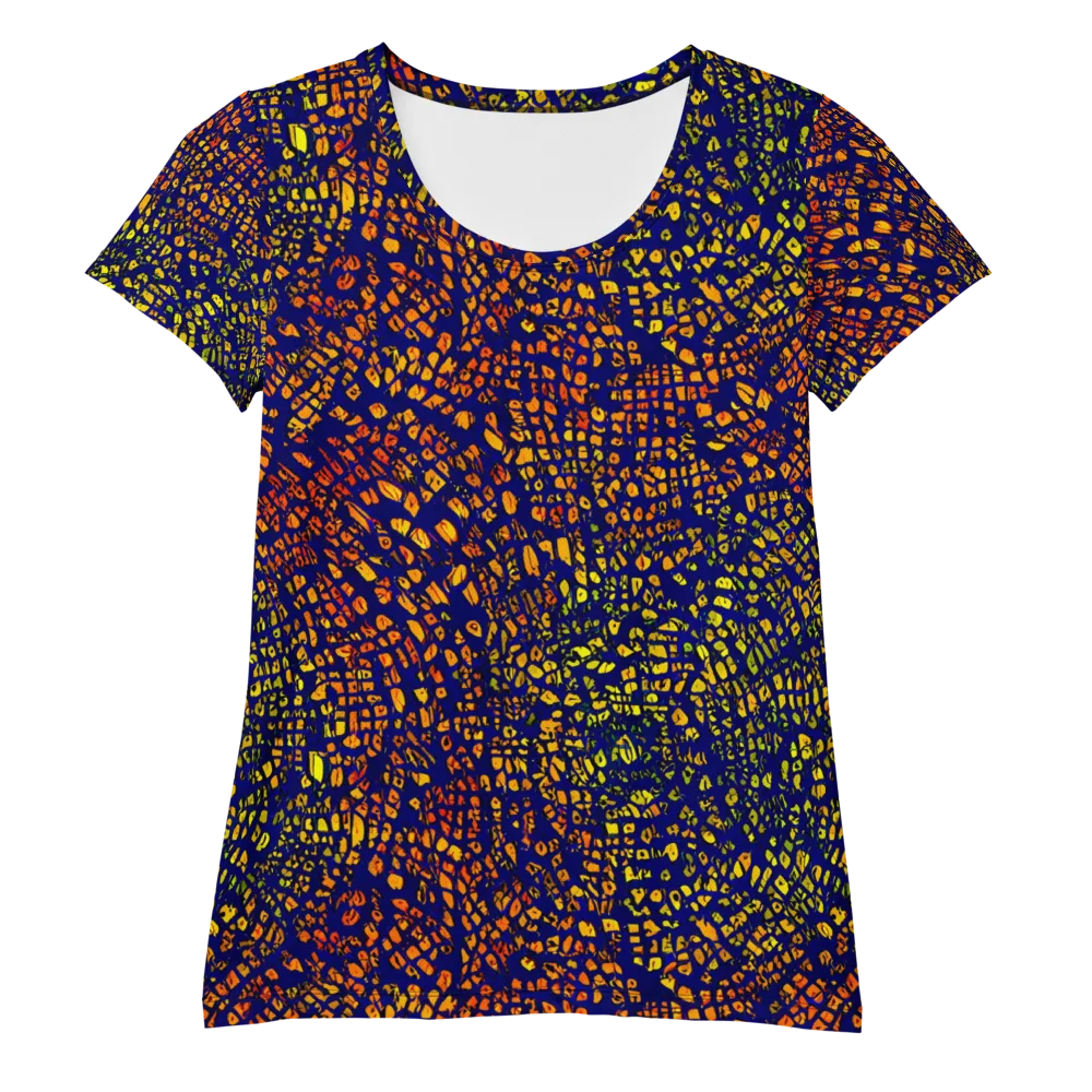Midnight Shards on Women's Athletic T-Shirt — Front