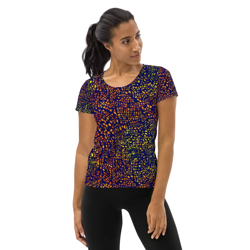 Midnight Shards on Women's Athletic T-Shirt — Front