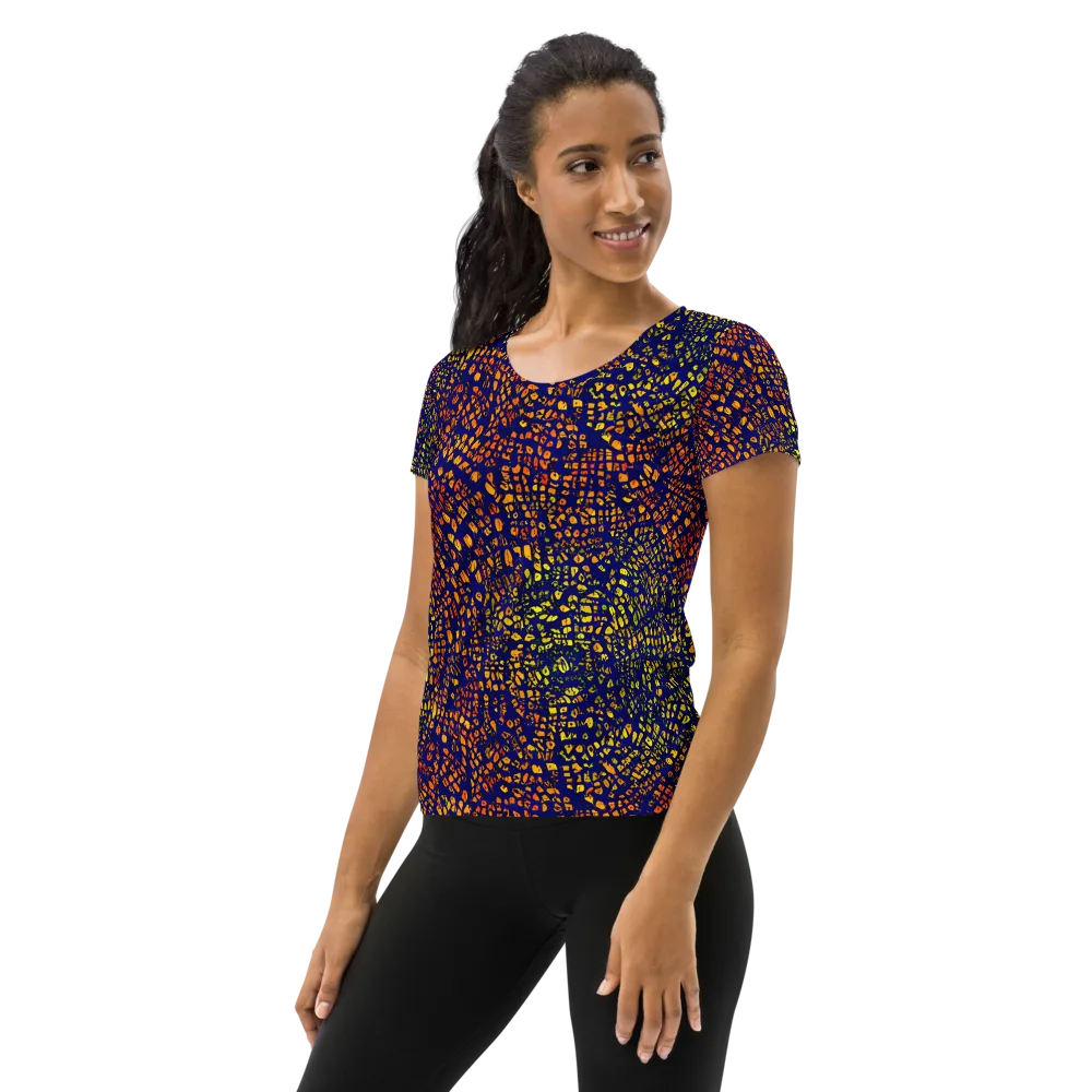 Midnight Shards on Women's Athletic T-Shirt — Left
