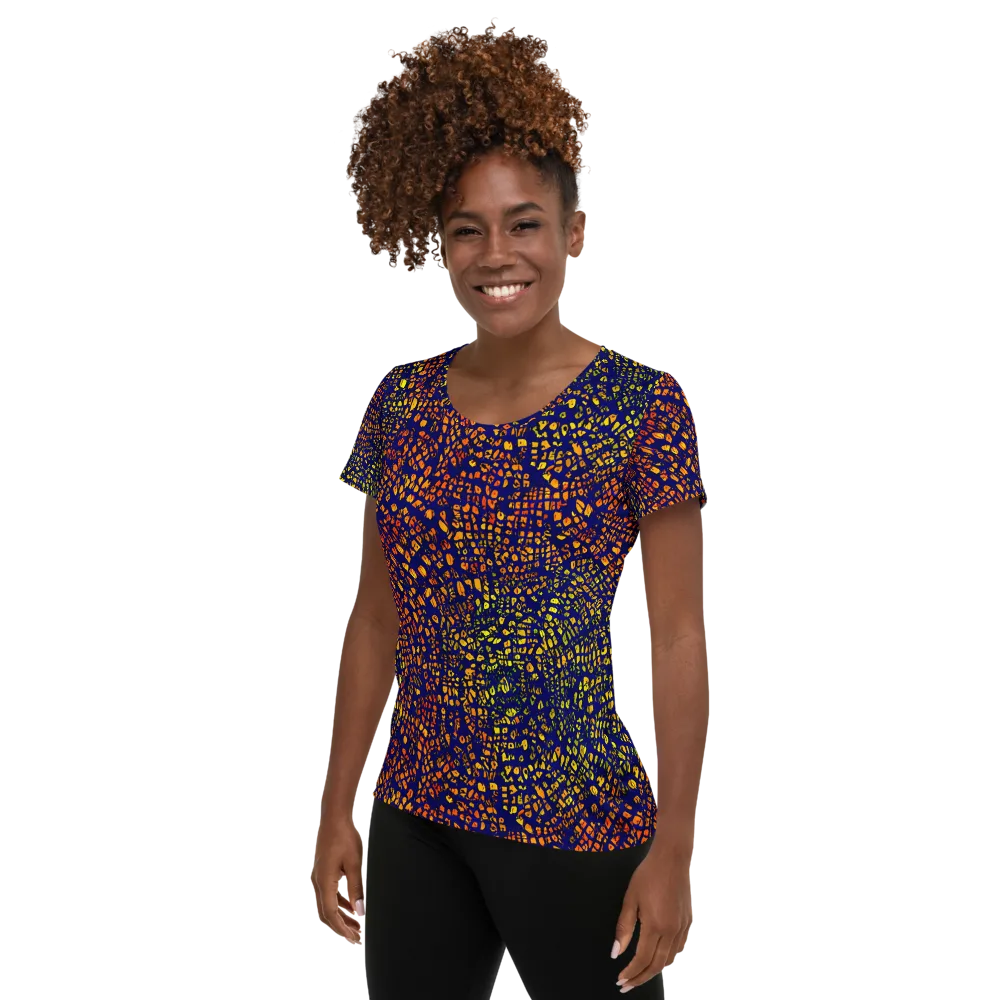 Midnight Shards on Women's Athletic T-Shirt — Left