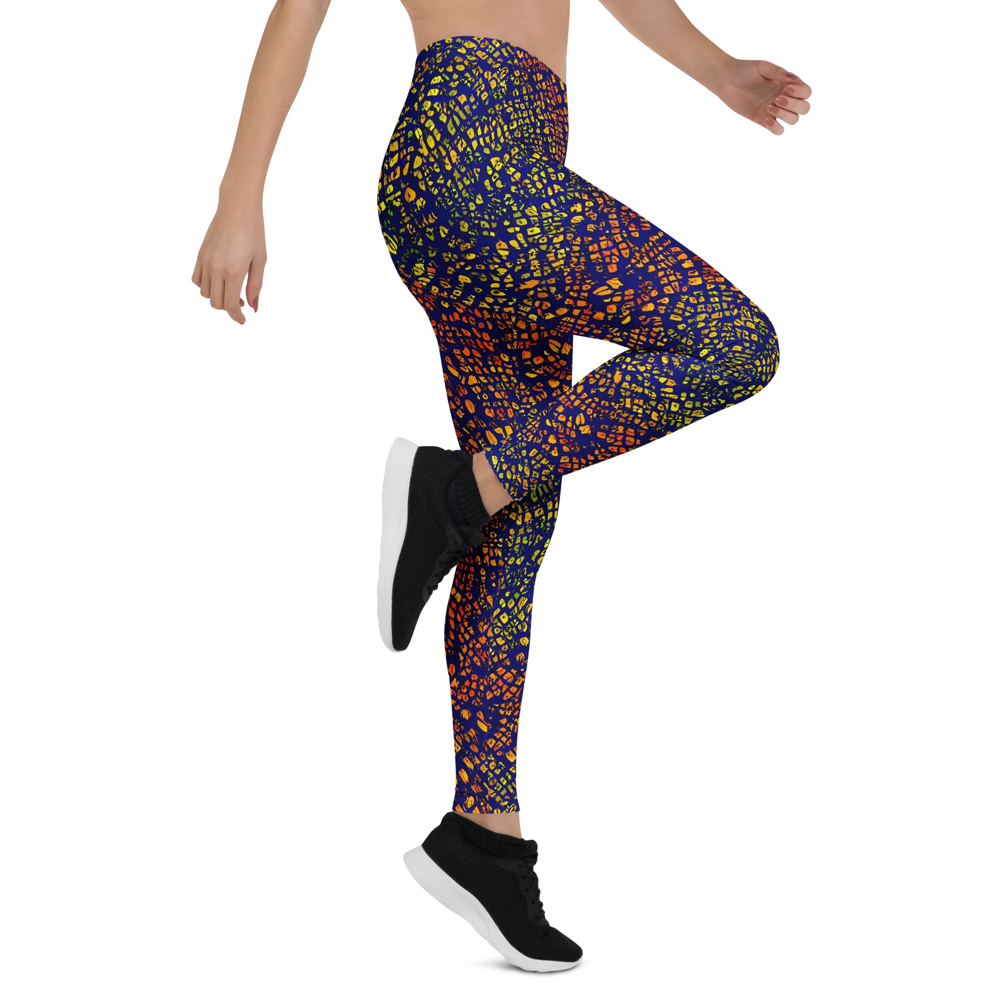 Midnight Shards on Leggings — Right