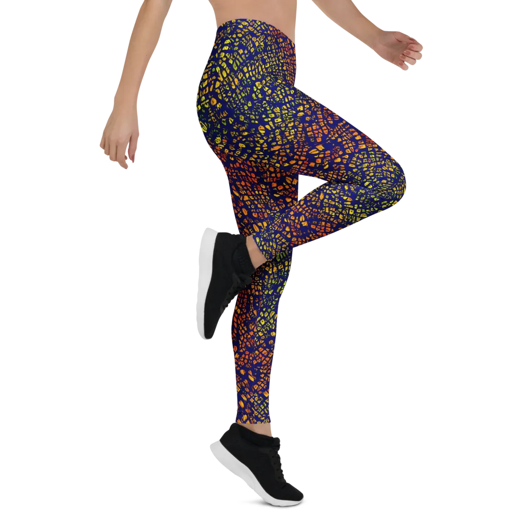 Midnight Shards on Leggings — Right