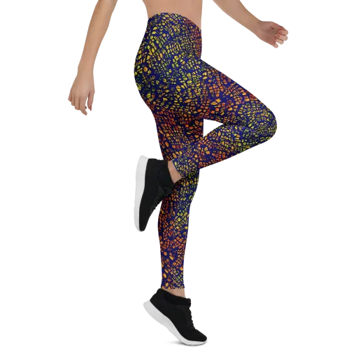 Midnight Shards on a Leggings