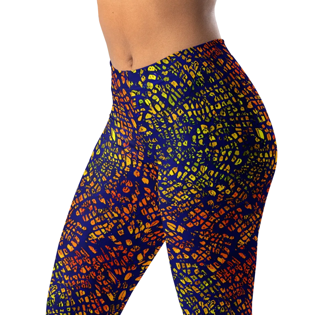 Midnight Shards on Leggings — Left Front