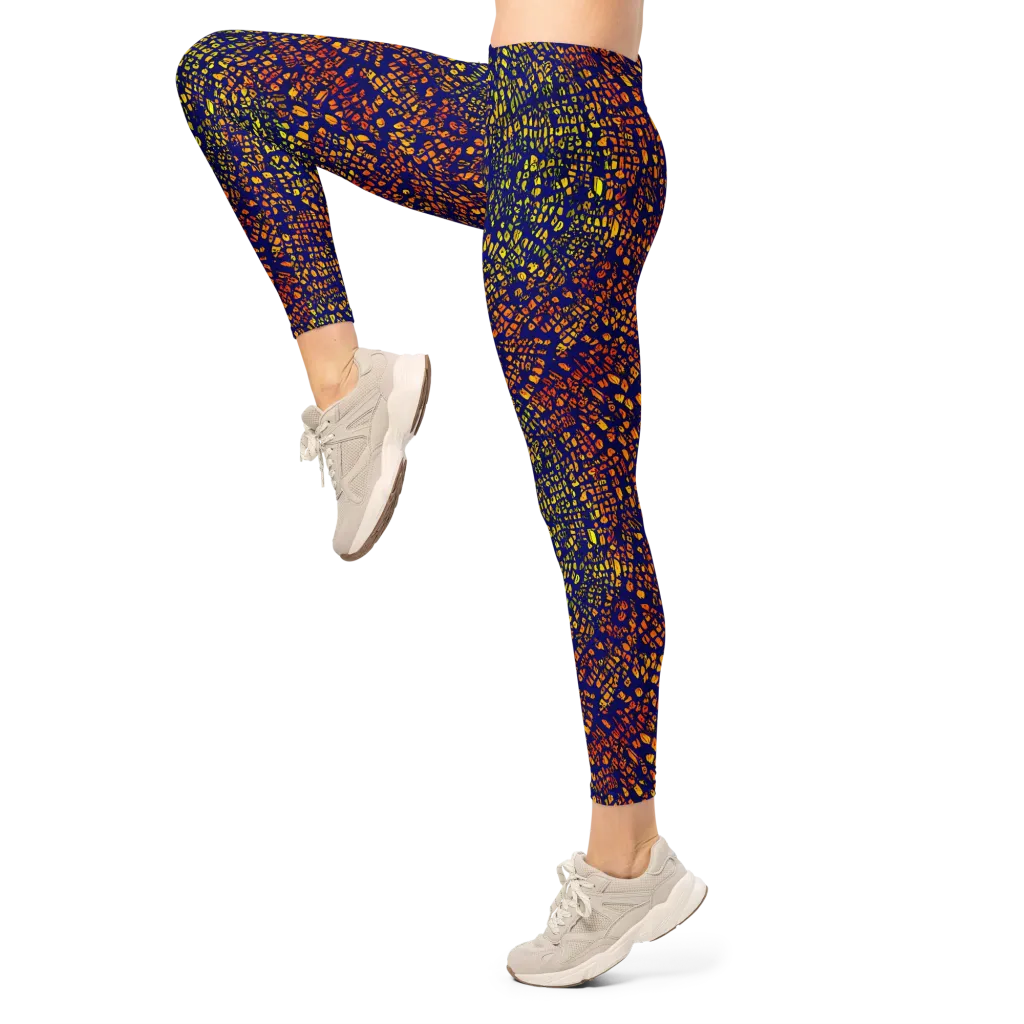 Midnight Shards on Leggings — Left