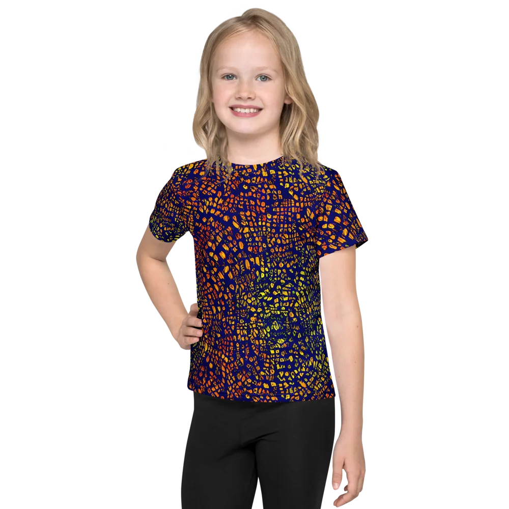 Midnight Shards on Kids Crew Neck T-Shirt — Front