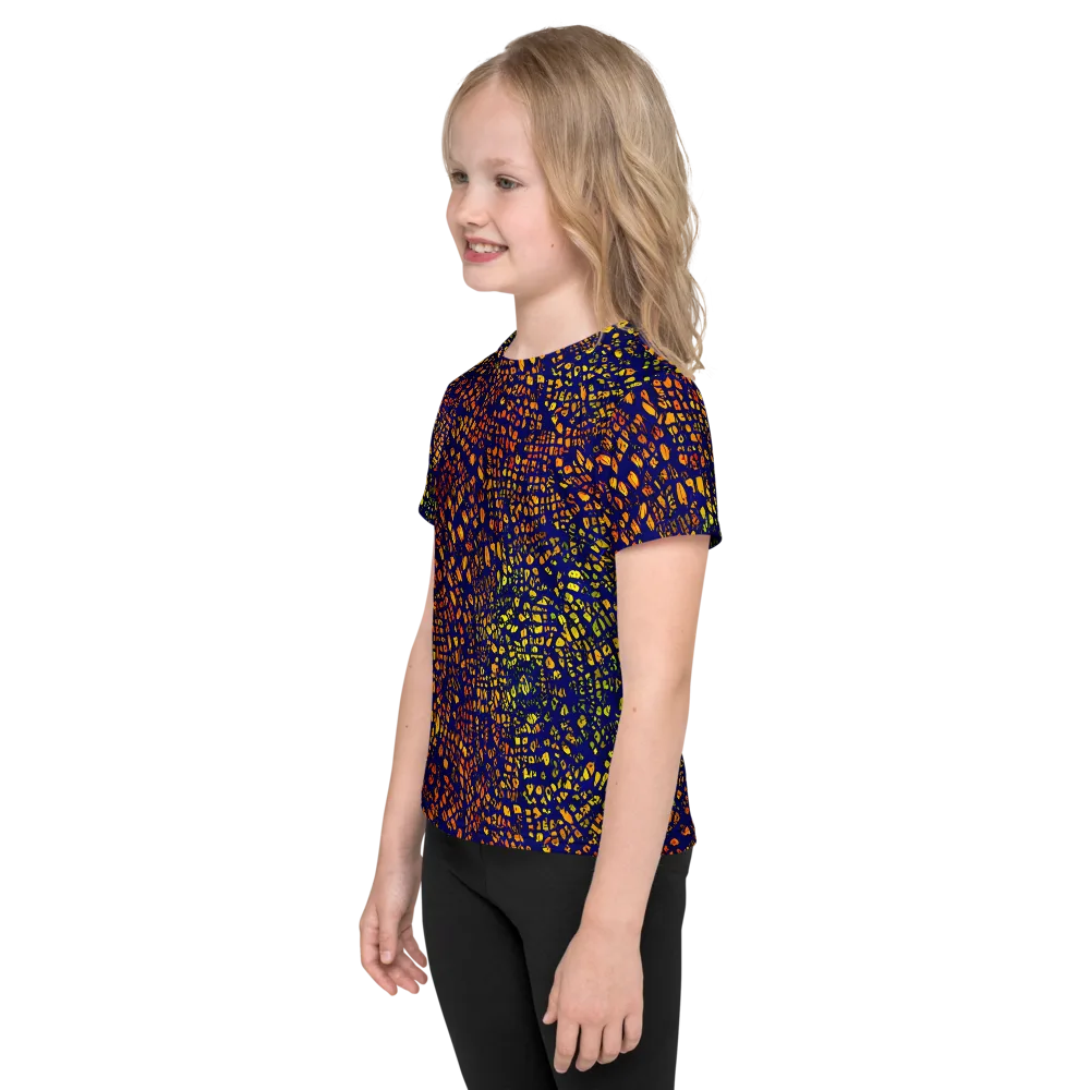 Midnight Shards on Kids Crew Neck T-Shirt — Left