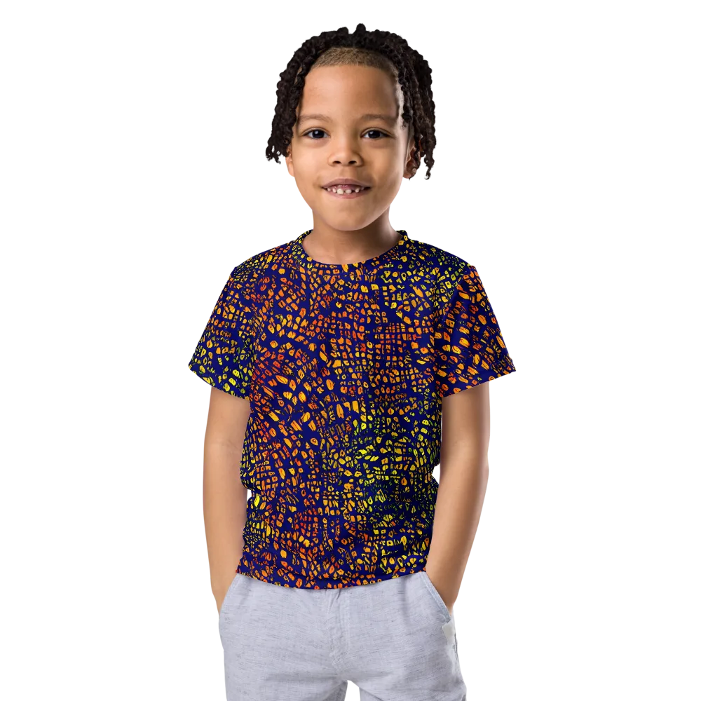 Midnight Shards on Kids Crew Neck T-Shirt — Front