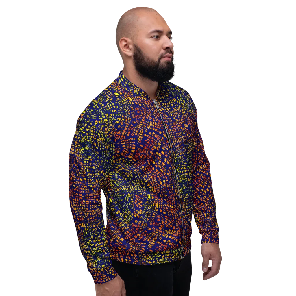 Midnight Shards on Bomber Jacket — Right