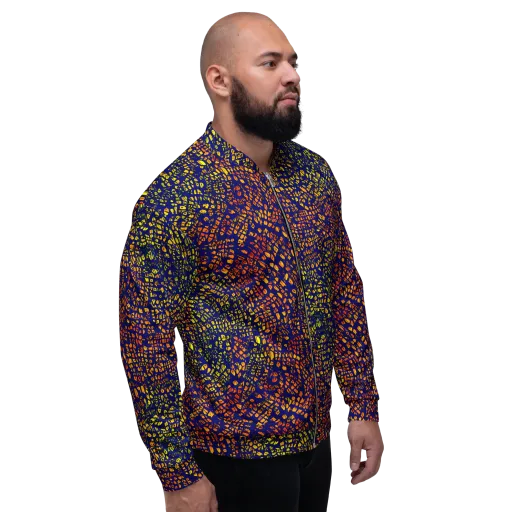 Midnight Shards on a Bomber Jacket