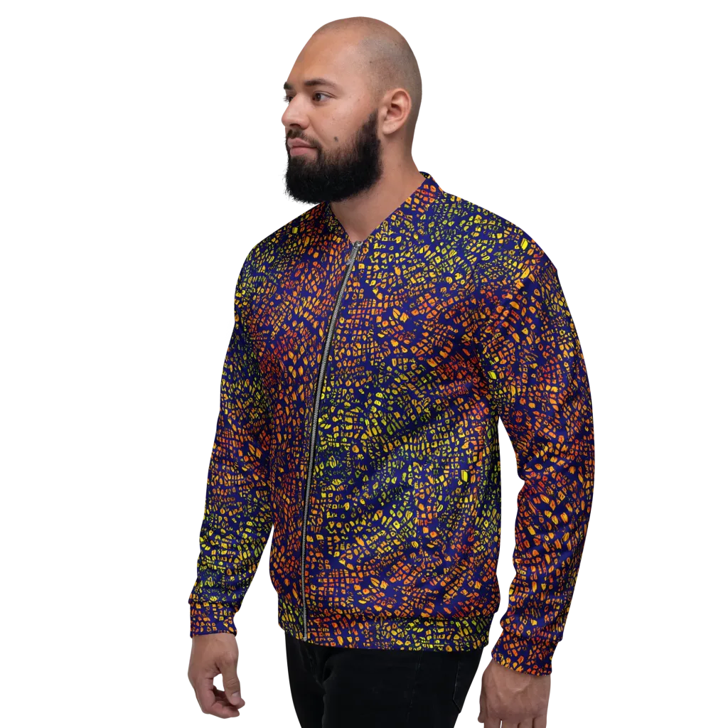 Midnight Shards on Bomber Jacket — Left