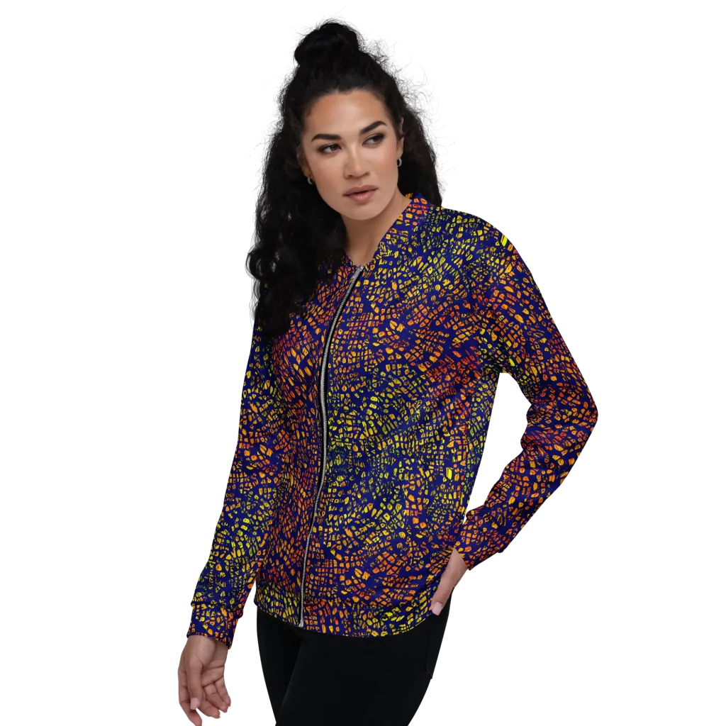 Midnight Shards on Bomber Jacket — Left