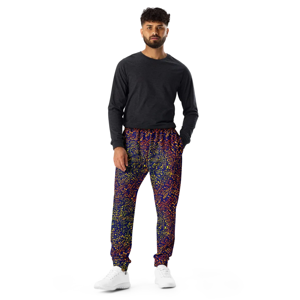 Midnight Shards on Men's Joggers — Front
