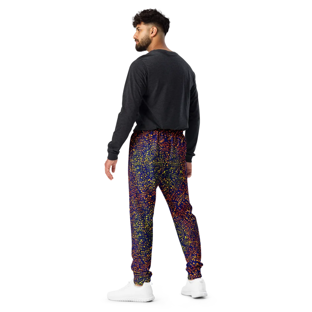 Midnight Shards on Men's Joggers — Back