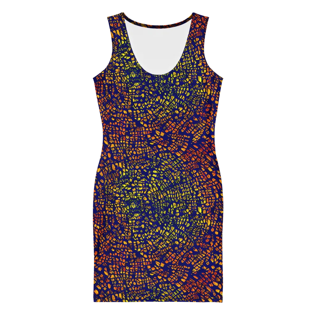Midnight Shards on Bodycon Dress — Front