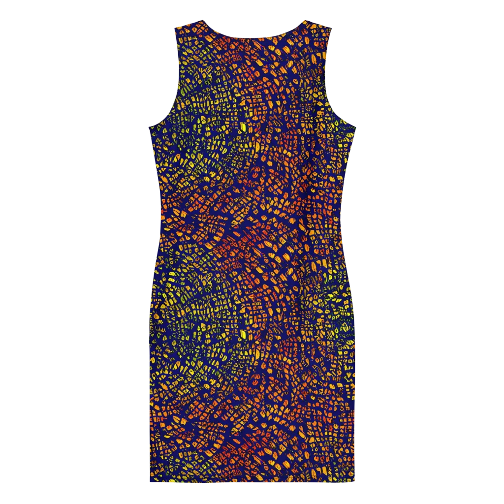 Midnight Shards on Bodycon Dress — Back