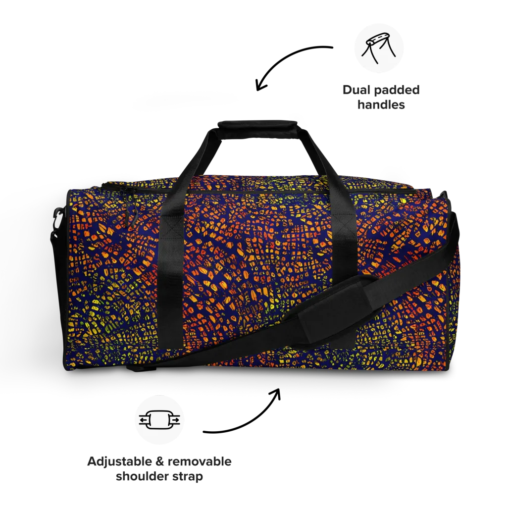 Midnight Shards on Duffle Bag — Front
