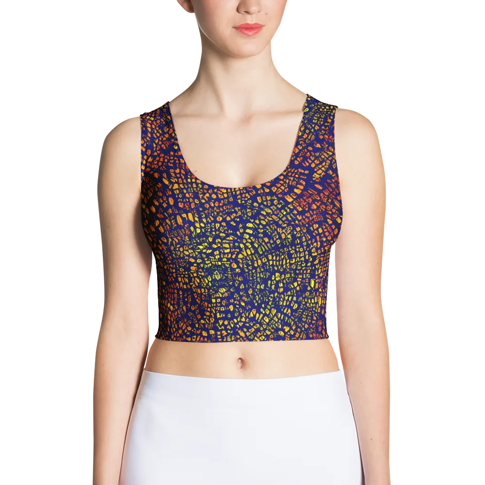 Midnight Shards on Crop Top — Front