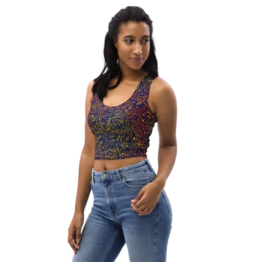 Midnight Shards on a Crop Top
