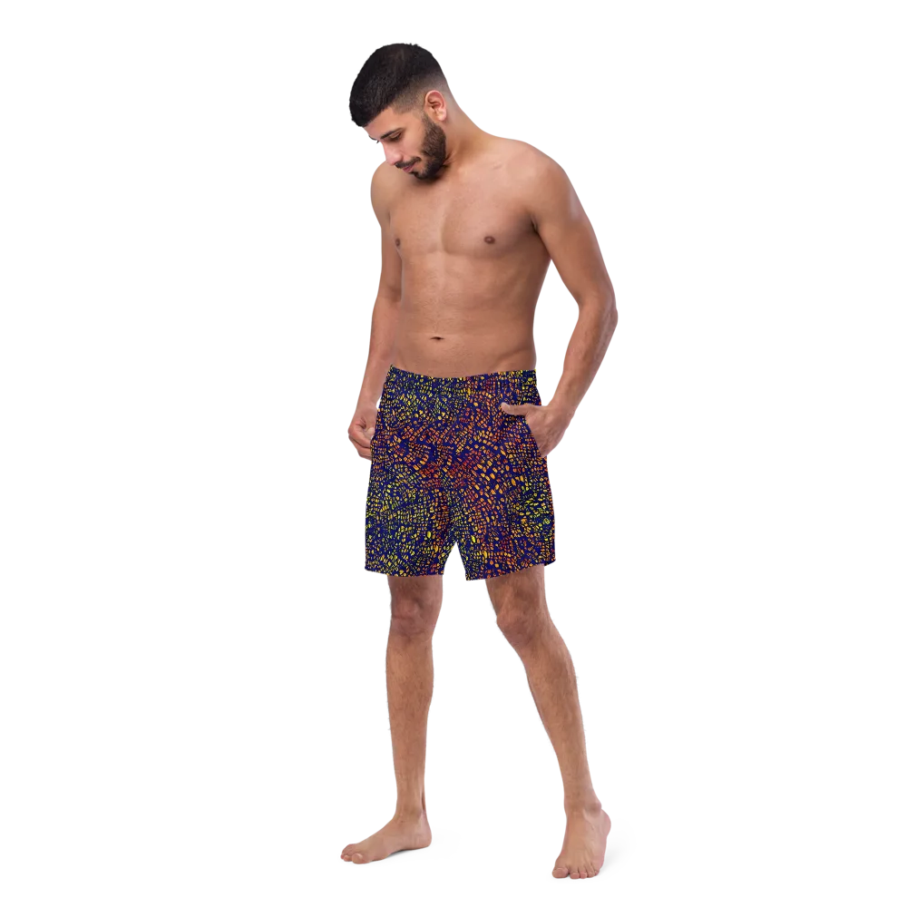 Midnight Shards on Swim Trunks — Left Front