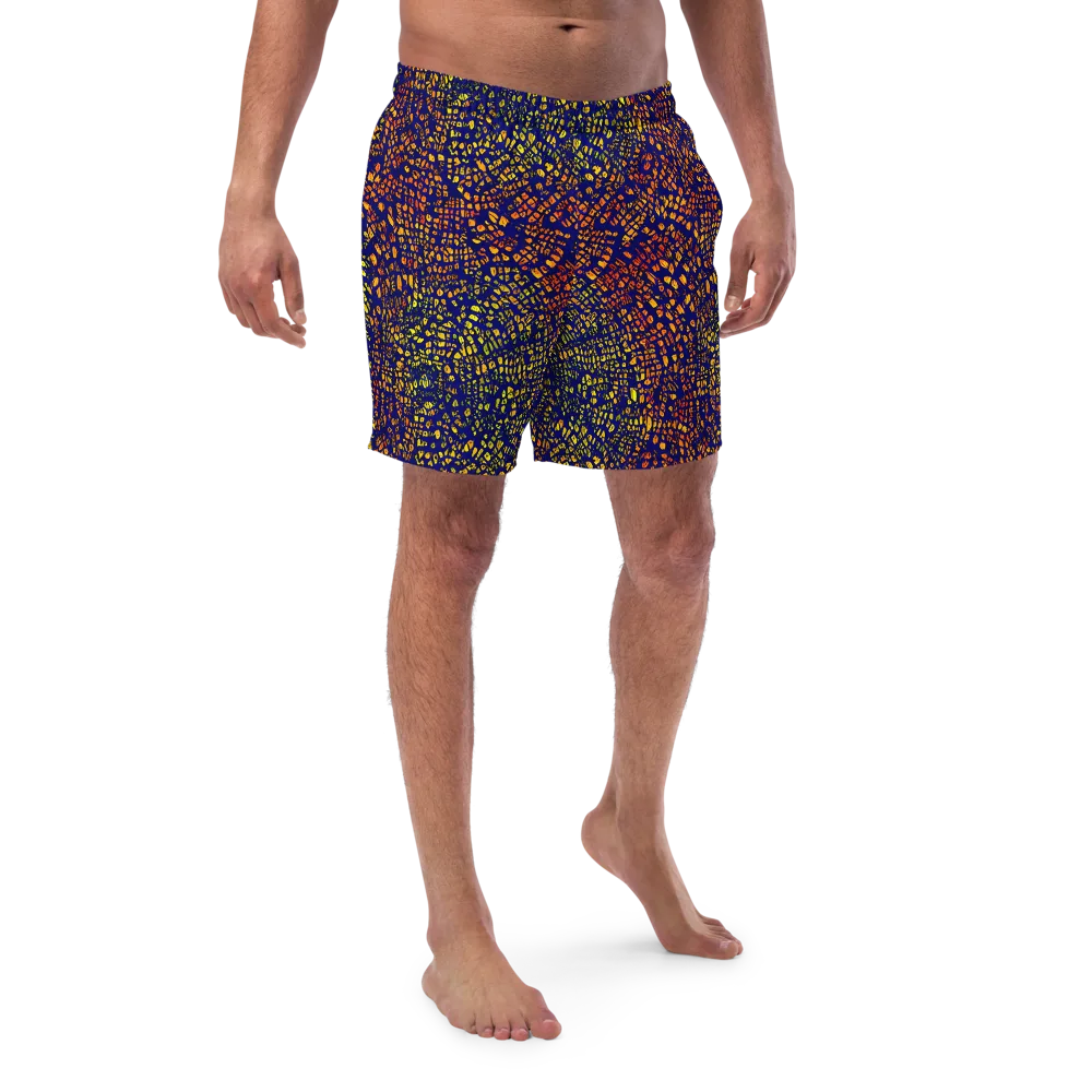Midnight Shards on Swim Trunks — Front