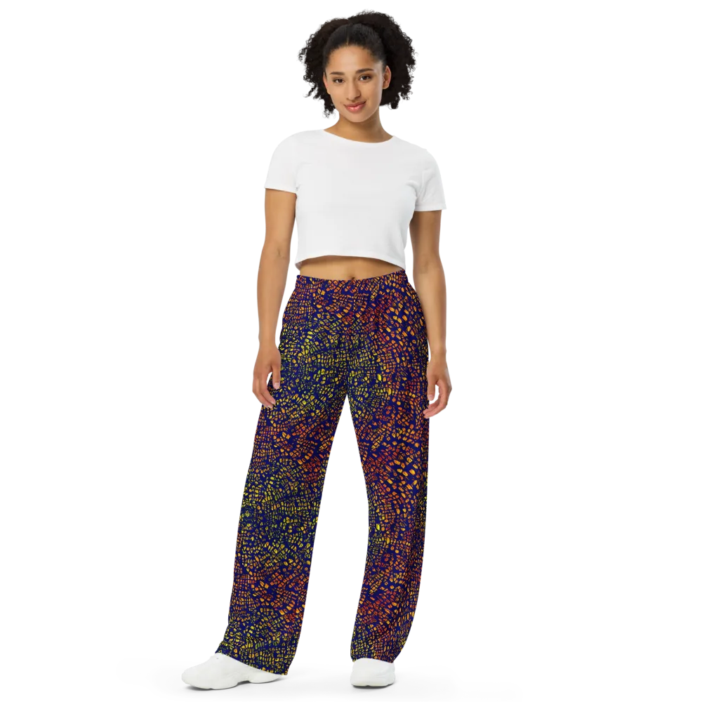 Midnight Shards on Wide-Leg Pants — Front