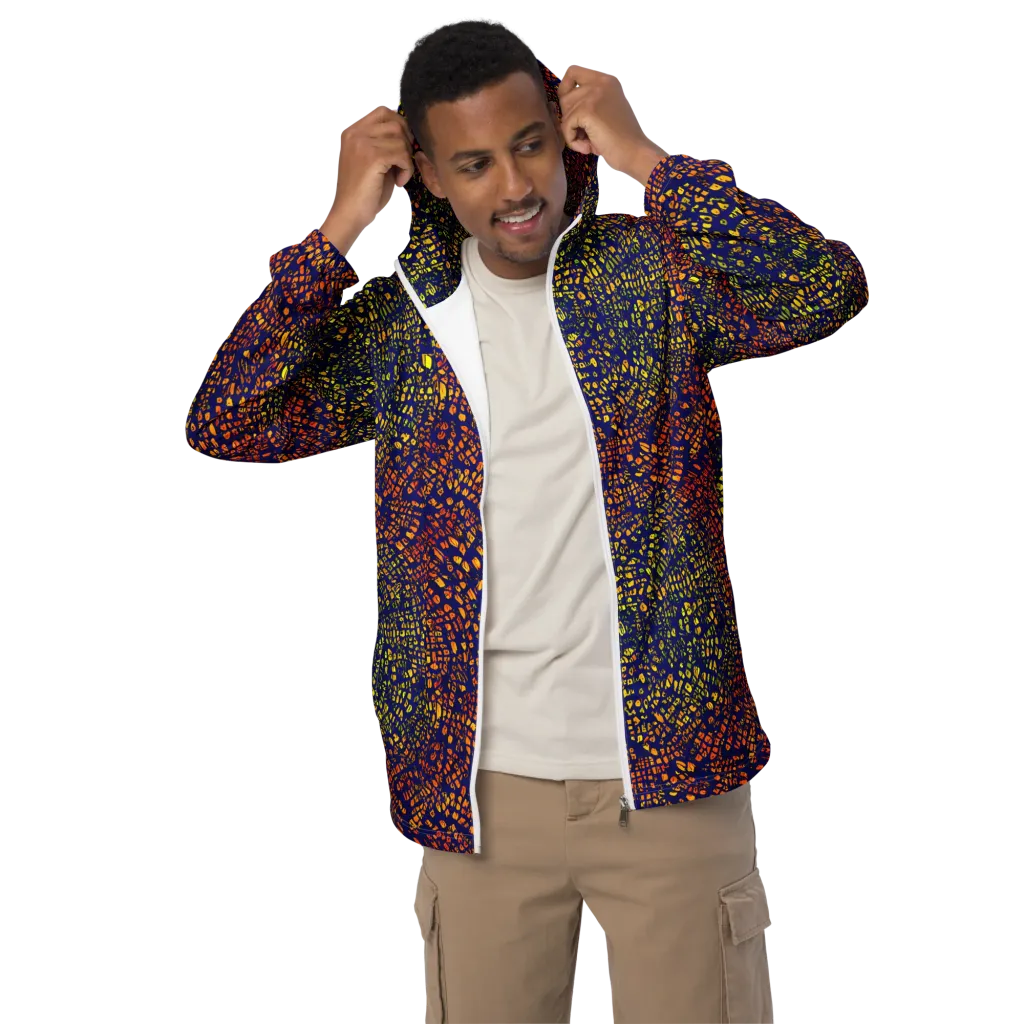 Midnight Shards on Men's Windbreaker — Front