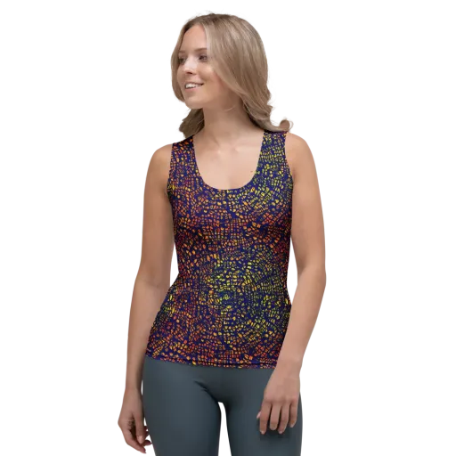 Midnight Shards on a Women's Tank Top