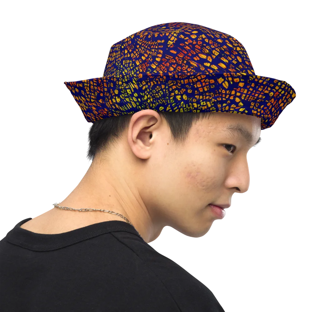 Midnight Shards on Reversible Bucket Hat — Right Outside