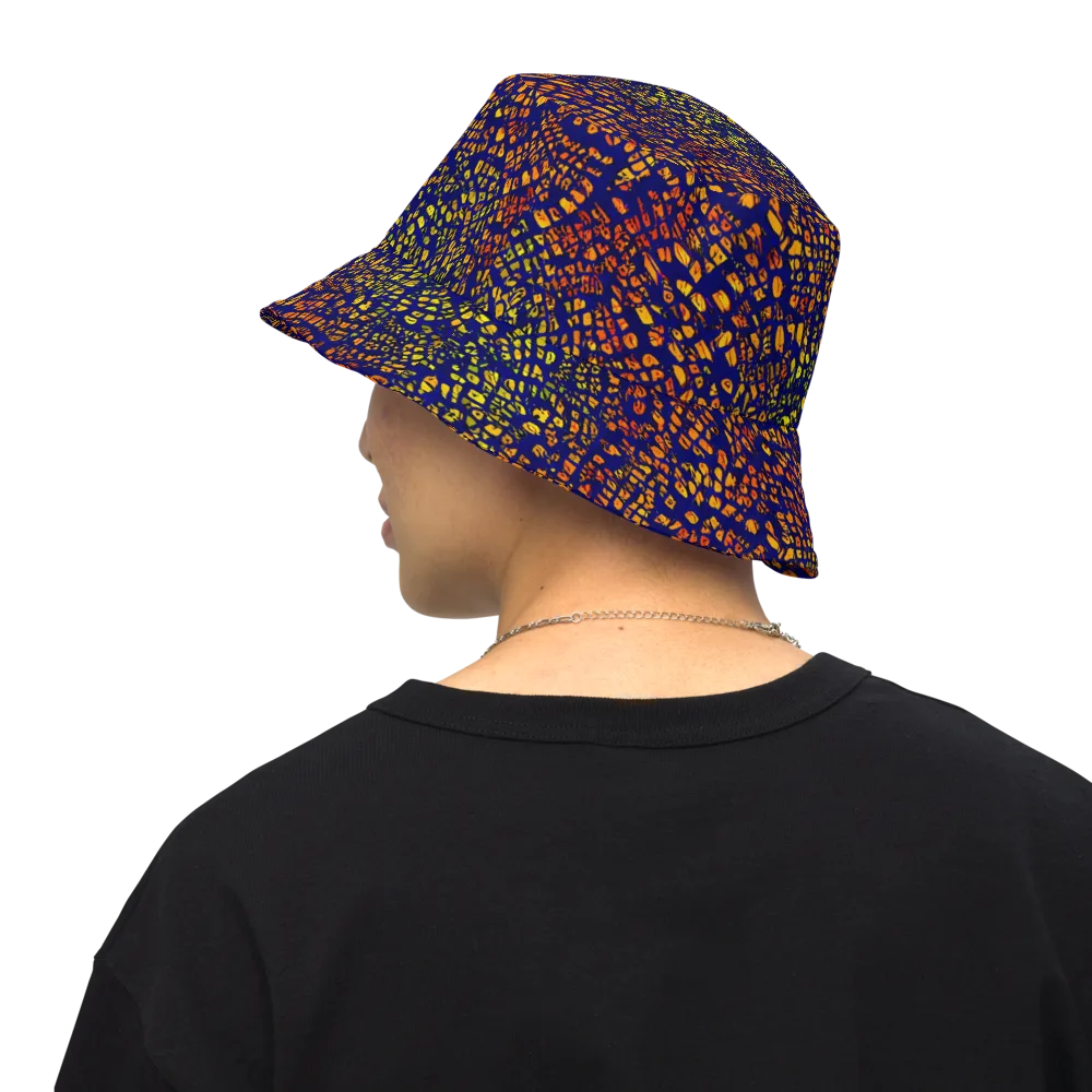Midnight Shards on Reversible Bucket Hat — Back Inside