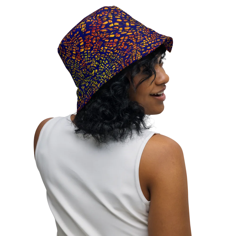 Midnight Shards on Reversible Bucket Hat — Right Outside
