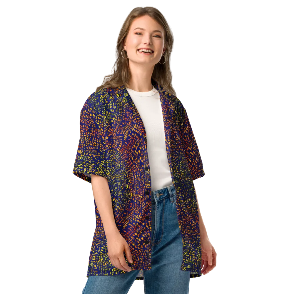 Midnight Shards on Button Shirt — Front