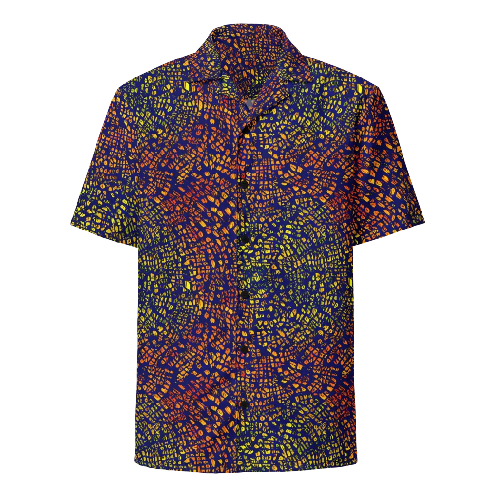 Midnight Shards on Button Shirt — Front