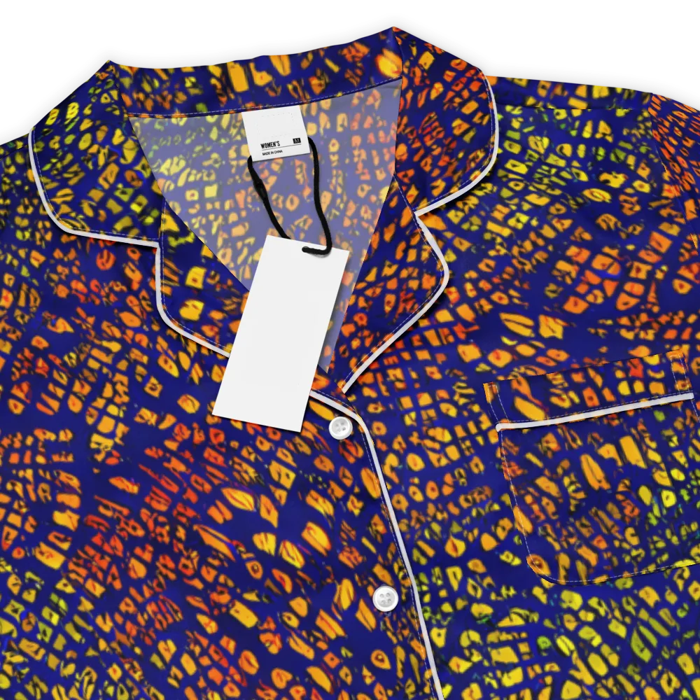 Midnight Shards on Women's Short Sleeve Pajama Top — Product details